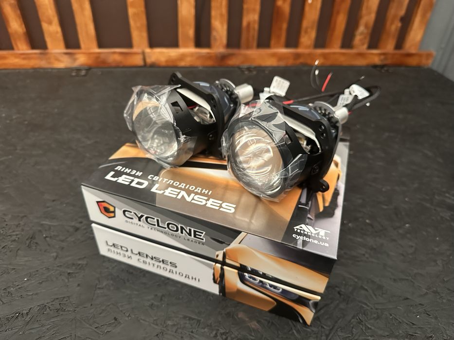 Bi-led лінзи Cyclone q1. 60/70w. 3,0" (78мм).  Бі лед лінзи