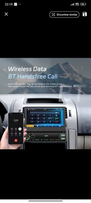 Rádio TOP 1DIN com bluetooth