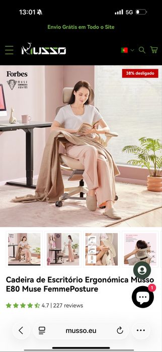 Cadeira ergonomica Musso