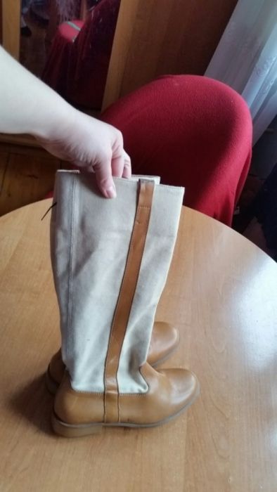 Kozaki skóra natoralna