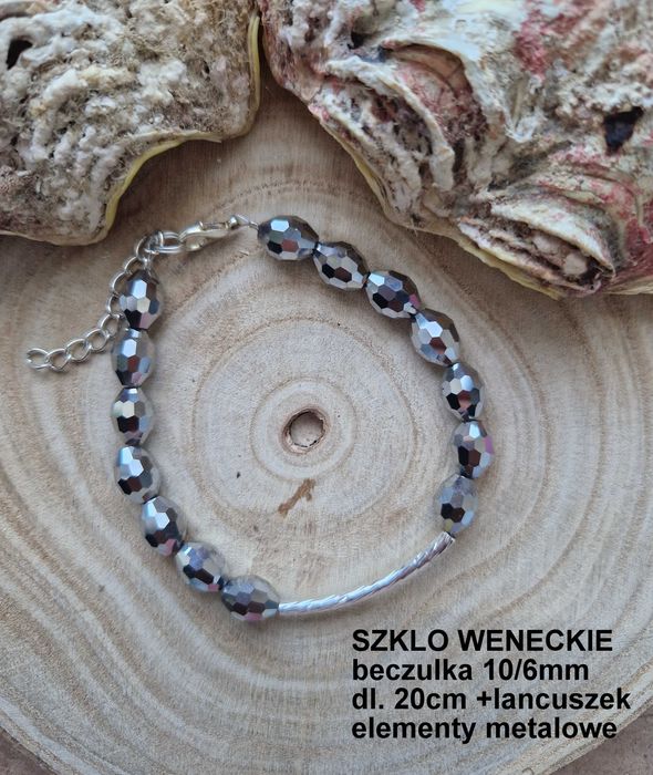 bransoletki szkło weneckie handmade