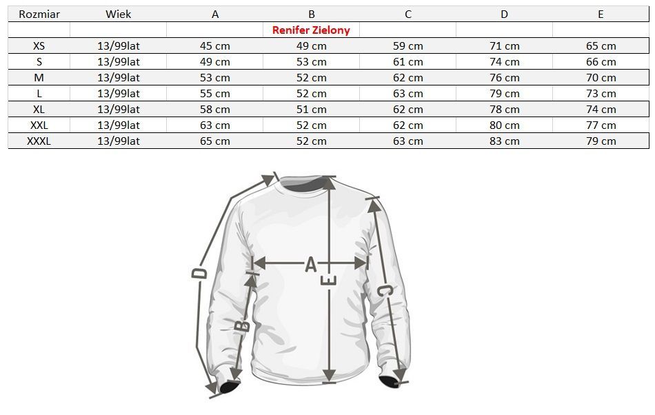 Sweter Świąteczny Renifer Zielony, rozmiar XXL