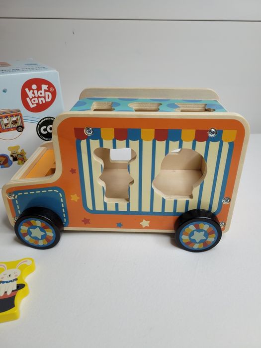 Дерев'яний автобус іграшка сортер цирк kiddiland