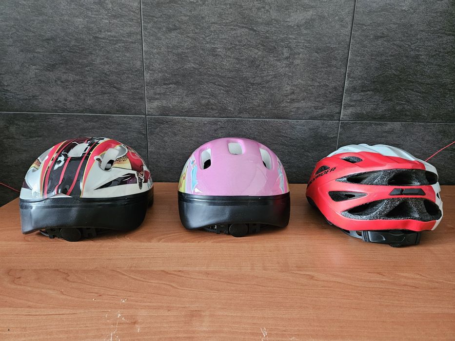 3 kaski kask  dziecięce dziecięcy  rowerowe – 20 zł/szt.