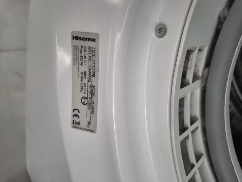 Máquina de secar roupa Hisense (8kg) – para reparar