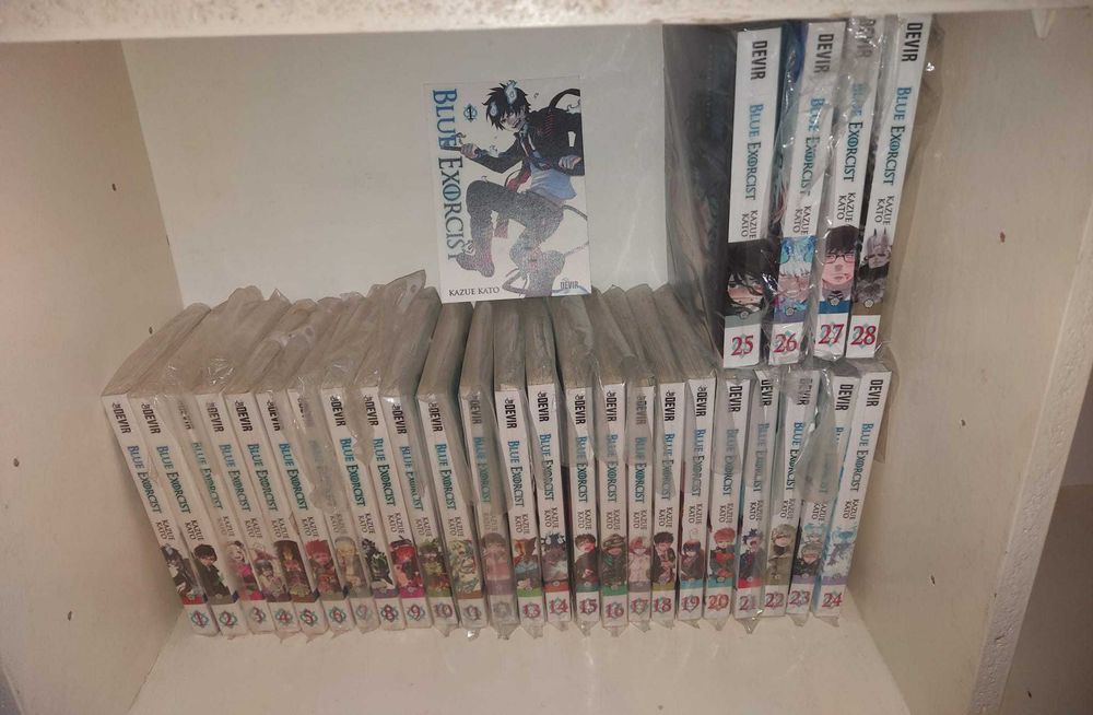 Blue Exorcist do 1 ao 28 em bom estado com postal especial