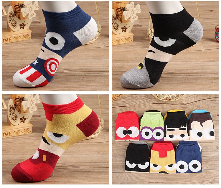 Meias tornozelo Avengers - Marvel - DC Comics - novas