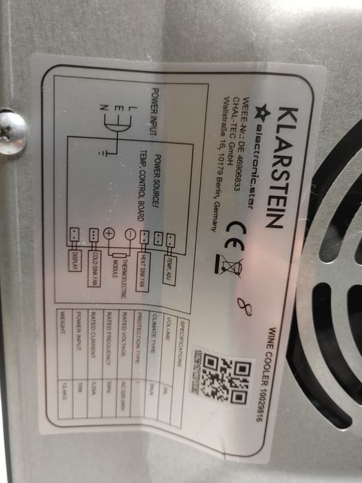 Винний холодильник Klarstein Vinamora