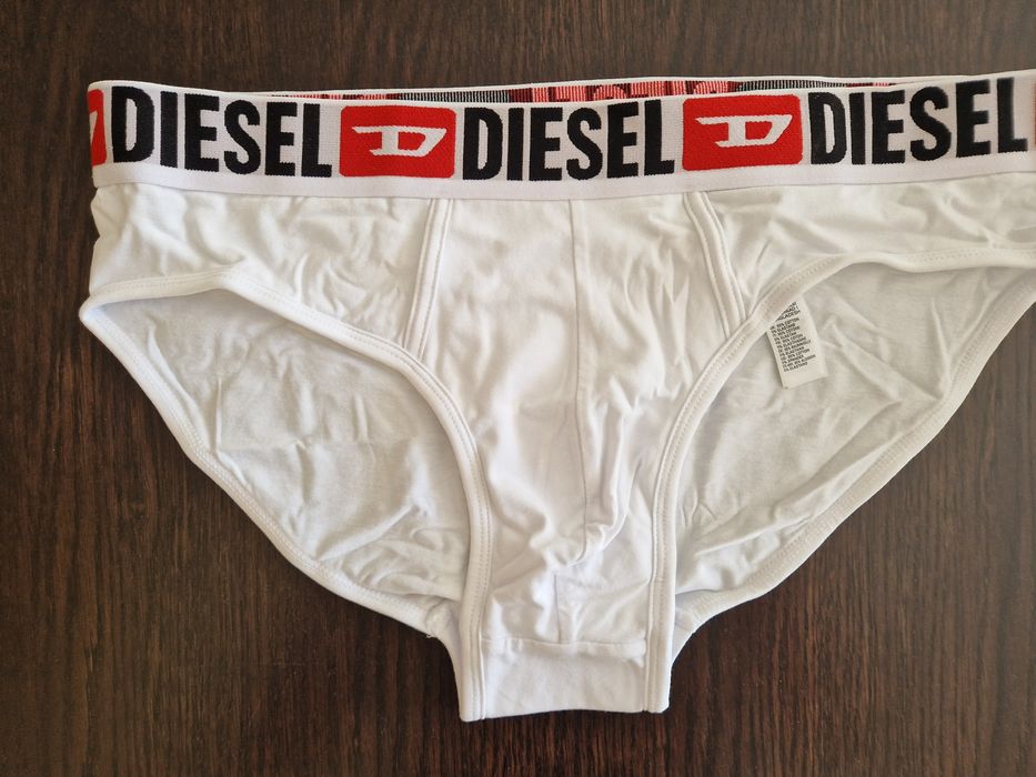 Slipy DIESEL białe - 3 pary - briefs - XL