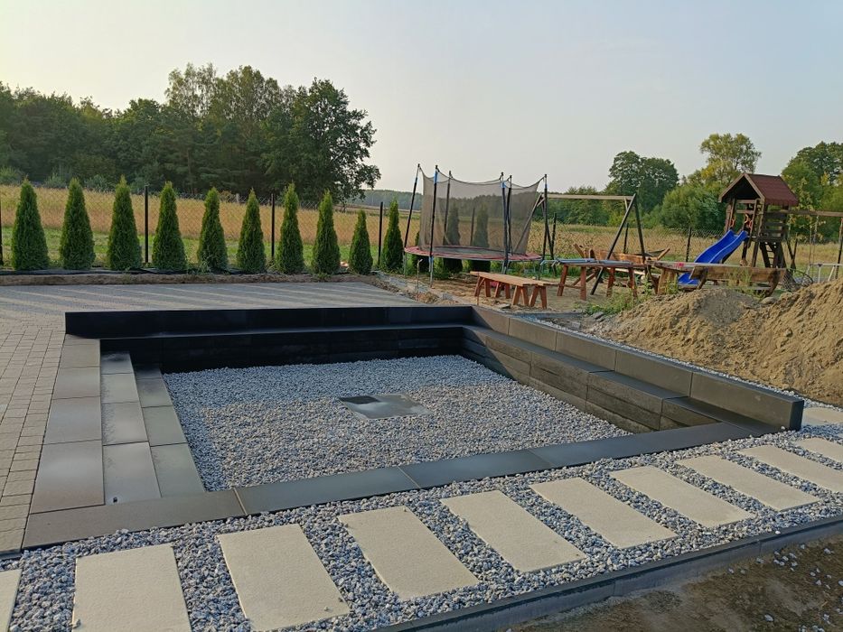 Brukarstwo Układanie Kostki Brukowej Granitu Odwodnienia