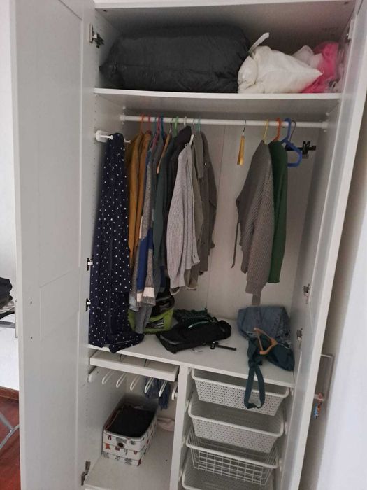 moveis quarto cama + roupeiro + movel arrumação