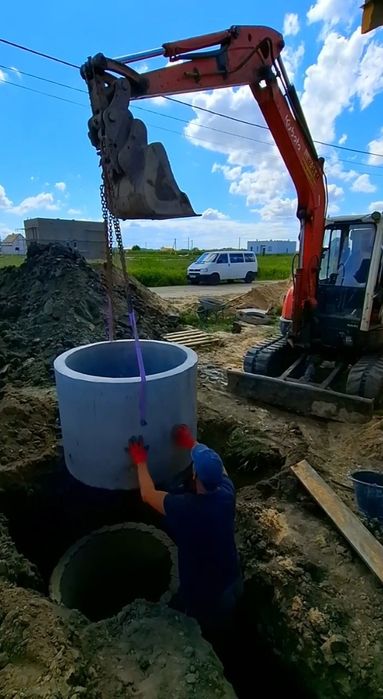 Копка септика з бетонних кілець без зайвого. Гідробетон 3/6/17 м3