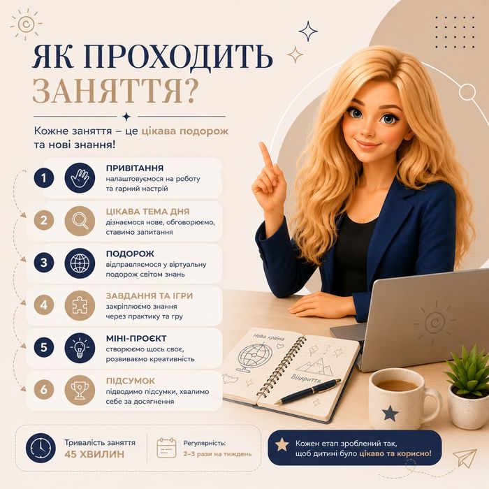 Літні онлайн-заняття для дітей від 7 до 10 років