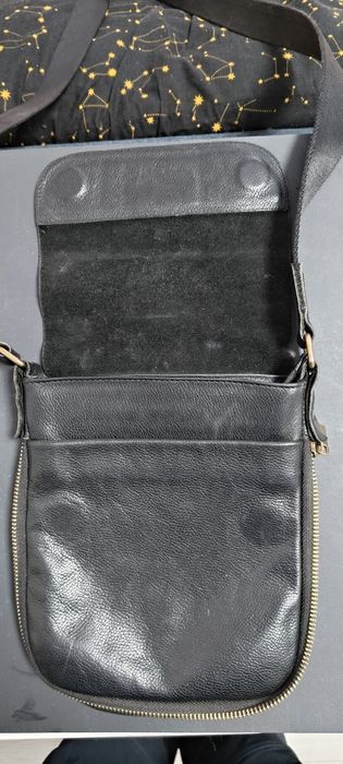 Мужская кожаная сумка месенджер Shvigel 19113 Черная