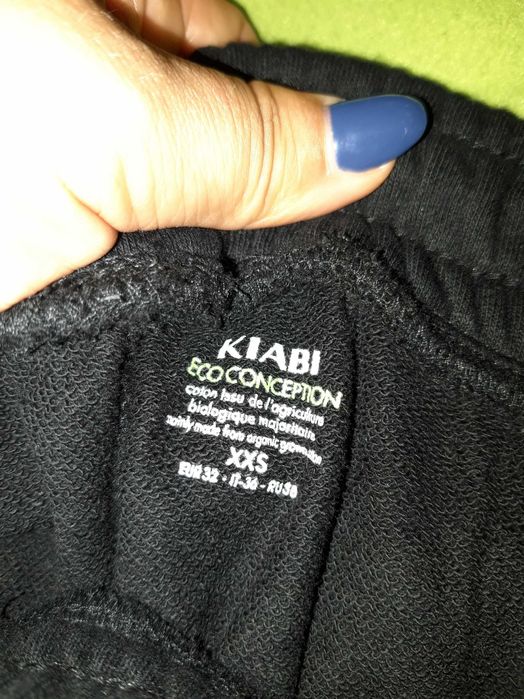 Calças malha preta Kiabi XXS, novas