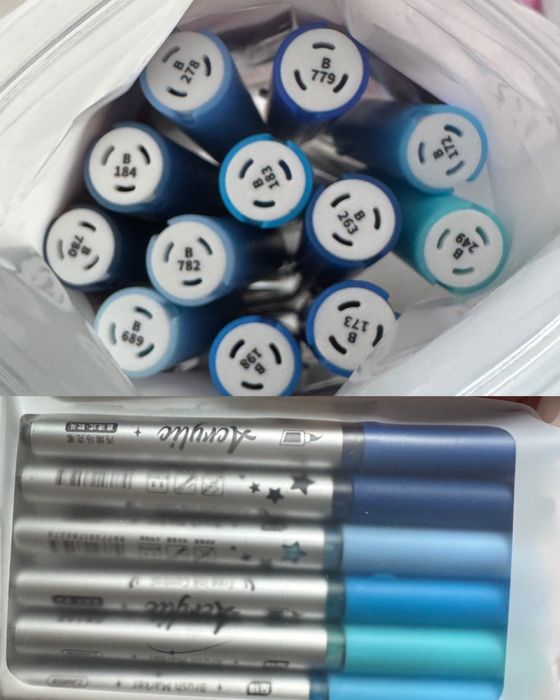 Акрилові маркери Languo/Grasp/Guangna/Nicety/Flysea 9/12/24 в упаковці