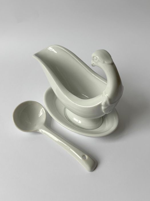 XIX wieczna francuska sosjerka głowa orła+ łyżka