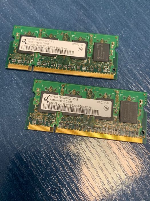 Оперативная память для ноутбуку DDR2 - 2х512мб