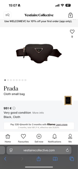 Cinto prada com bolsa removivel