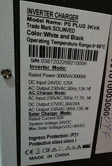 Belttt Uninterruptible Power. 2000W ,  Solinved PS Plus .