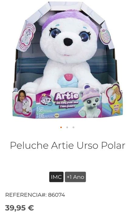 Peluche Artie Urso Polar