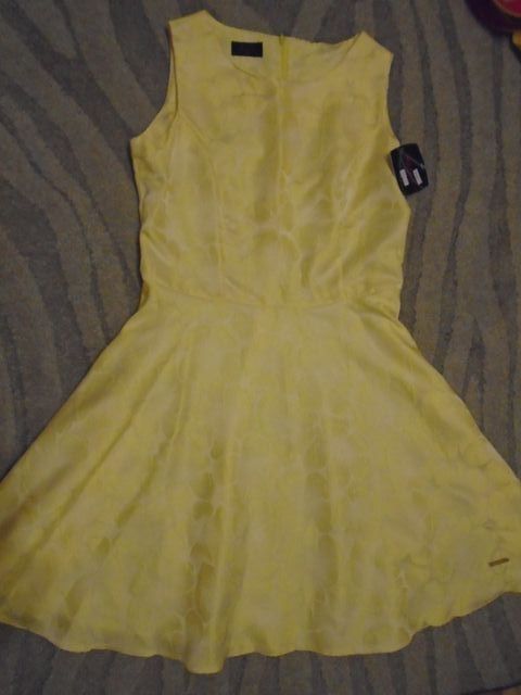 Sukienka Kalami S/M 38 Zółta Roco wesele