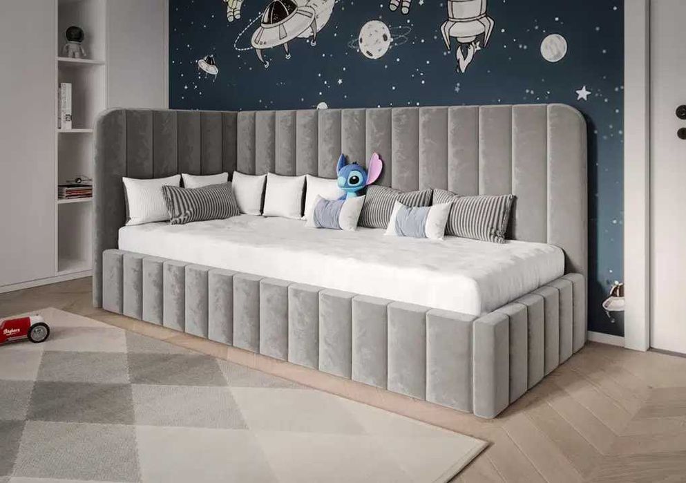 Łóżko dziecięce z pojemnikiem 90×200cm MARIO SM 02 popiel