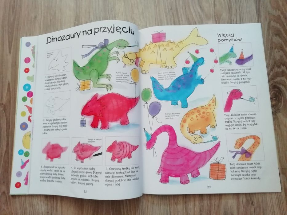 Jak rysować Dinozaury + 150 naklejek