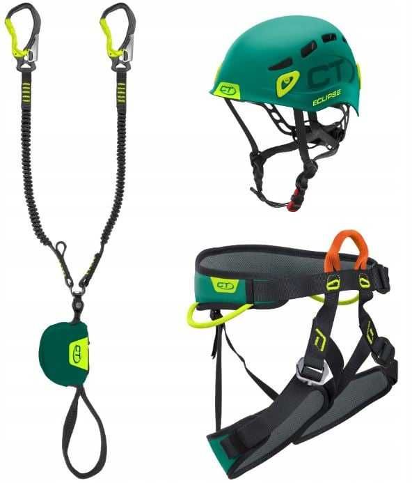 Zestaw via ferrata kask uprząż lonża WYPOŻYCZENIE cała Polska