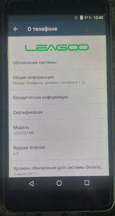 Продам телефон LEAGOO M8.