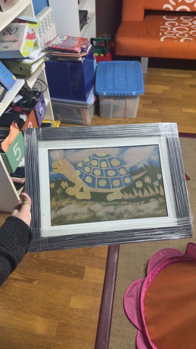 Quadro de areia à mão