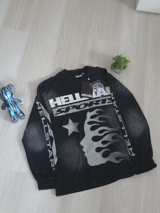 Лонгслів Hellstar чорний | кофта Hellstar | Hellstar лонгслів | оверса