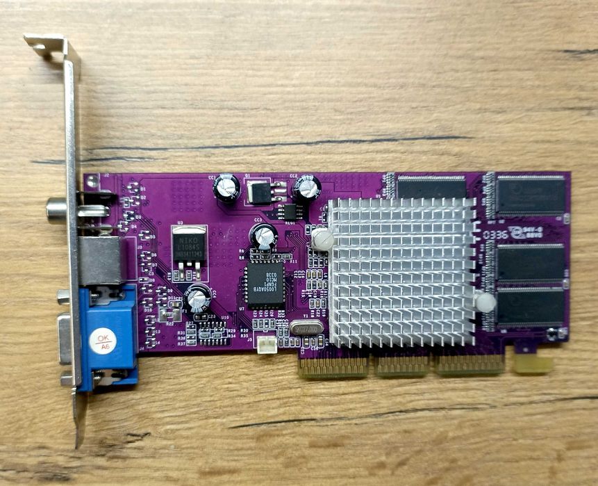 RETRO. Palit GeForce4 MX440 - Agp 8X / 64MB. Pasywne chłodzenie.Cicha.