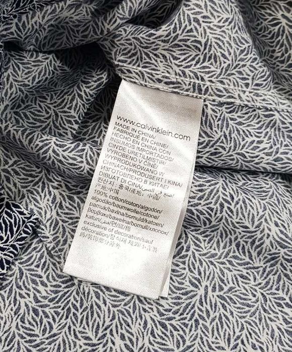 Calvin Klein * CK * slim fit * koszula * wzorzysta * męska * 40 /15,75