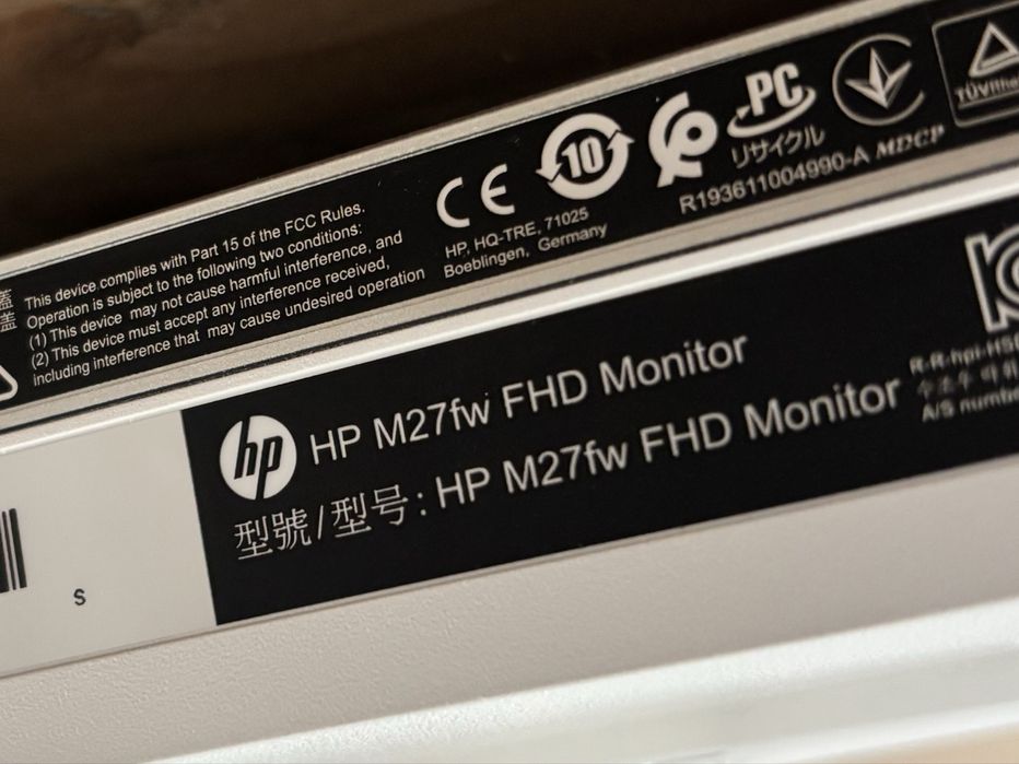 Monitor HP 27” m27fw