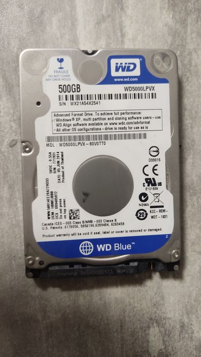 Продам диск на 500гиг с ноутбука