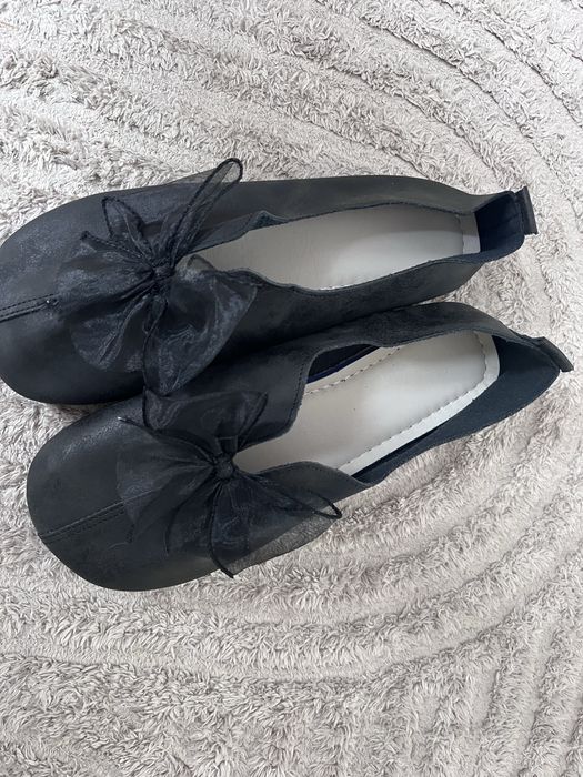 Mary Jane szerokie okrągłe noski mokasyny r.41 wkł.26,5cm barefoot kokarda