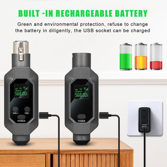 Transmissor sem fios UHF guitarra microfone