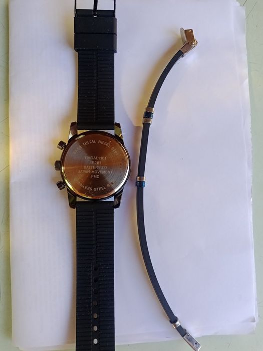 Часы браслет комплект браслет кожаный мужской