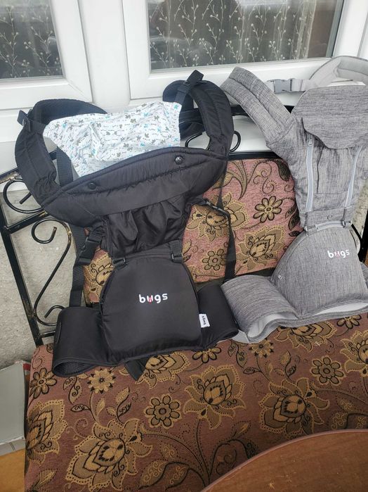 Фірмовий хіпсіт ергорюкзак 6в1 Bugs не Love and Carry чорний сірий