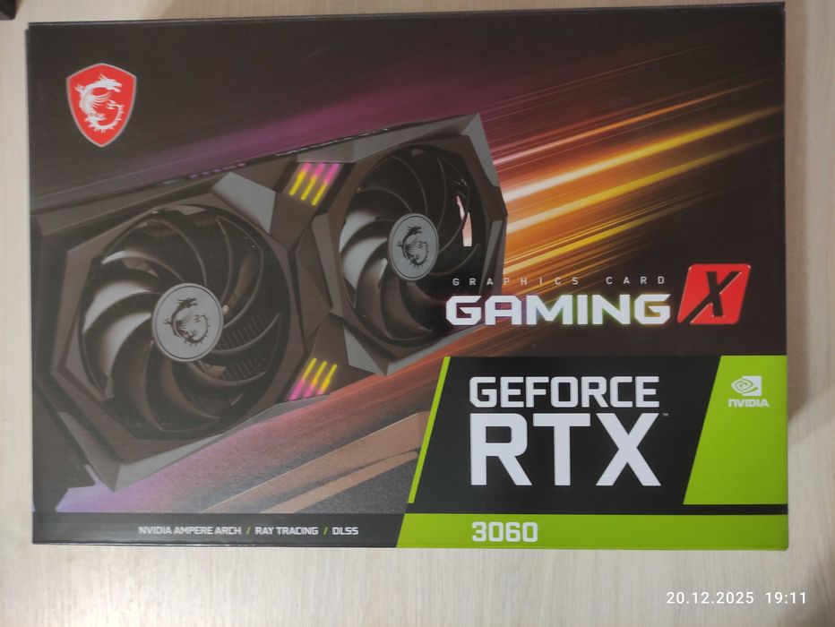 Продам відеокарта MSI GeForce RTX 3060 Gaming X 12GB GDDR6