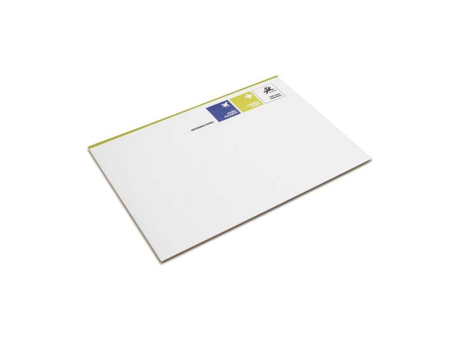 5 envelopes correio verde internacional c5