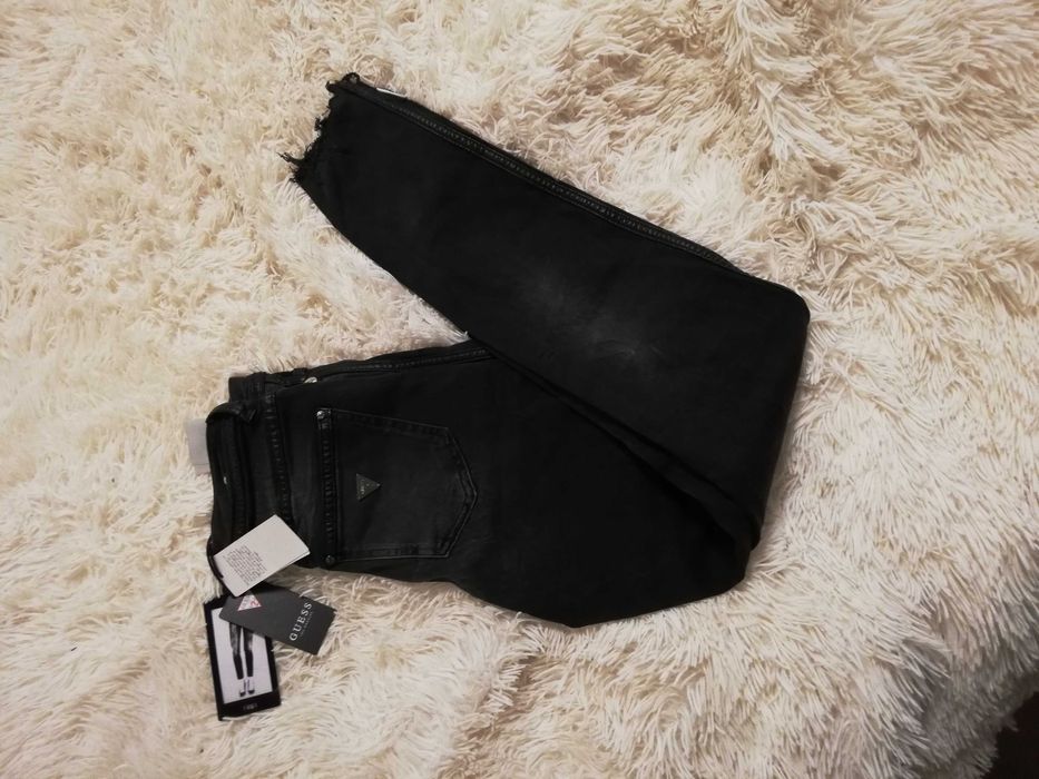 spodnie jeansy Guess S 36 M 38 rozmiar 24 czarne skinny high