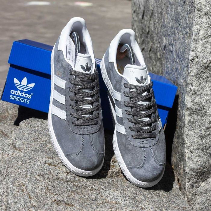 (1452) Акція! Кросівки кеди Adidas Gazelle сірі (36-41) адідас адідаси