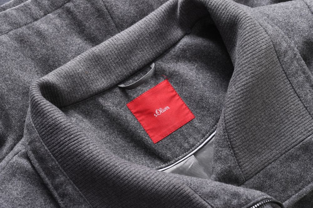 S.OLIVER szara wełniana kurtka damska na zamek 59% wełna r. 46