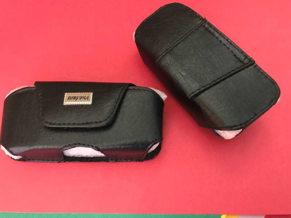 Новый с магнитом чёрный кожаный чехол для телефона на пояс на ремень