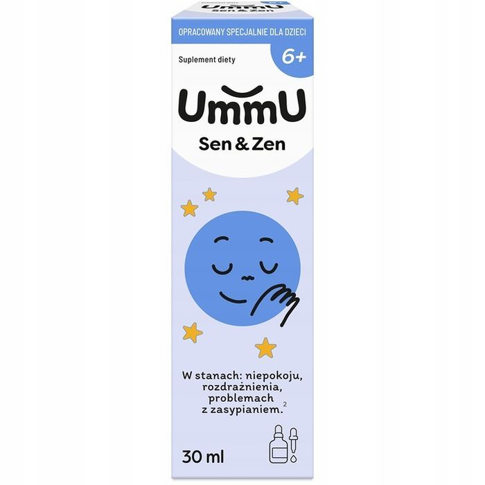UmmU Sen & Zen 6+ melisa rumianek witamina B6 dla dzieci bez cukru 30 ml