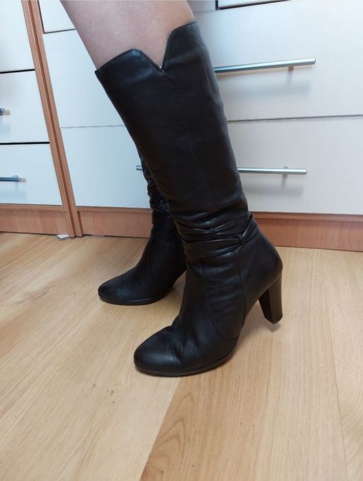 Сапоги ботфорти зимові жіночи на підборах ,розиір 38