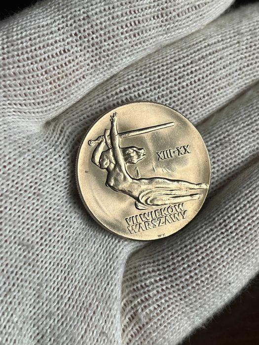 PRL: 10 Złotych 1965 - VII Wieków Warszawy. Destrukt RZADKA