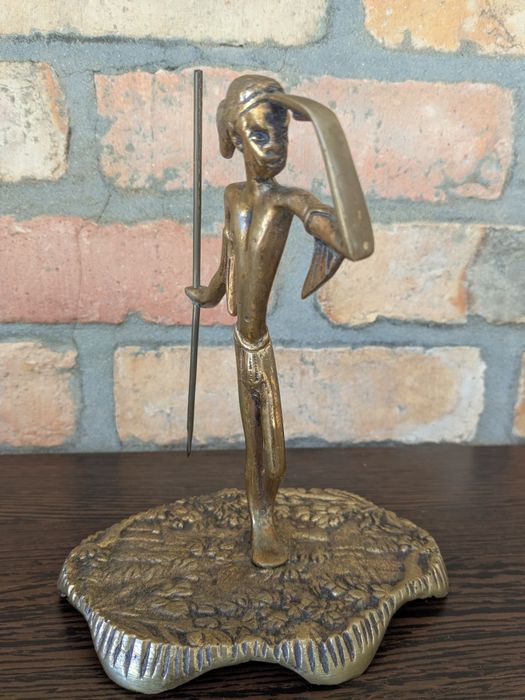 Decoração artesanal bronze africana 1940